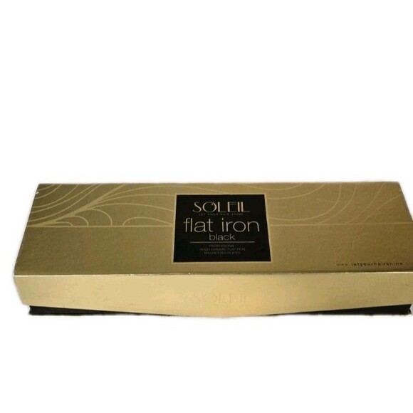 Soleil Model L10HSC-B1 Professional Solid Ceramic Flat Iron Black Tested.Working - Picture 1 of 12